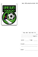 Invitation Template - Soccer Party