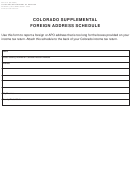 Form Dr 1312 - Colorado Supplemental Foreign Address Schedule - 2004