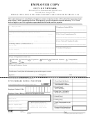 Form Pk-3 - Employer's Registration Report For Newark Payroll Tax - 2007