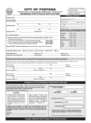Fillable Business Certificate Application Form - City Of Fontana Printable pdf