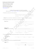 Articles Of Incorporation For A Profit Corporation Form