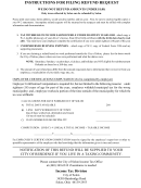 Instruction For Filing Refund Request Form - City Of Solon