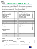 Troop/group Financial Report Form