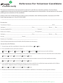 Reference For Volunteer Candidate Form