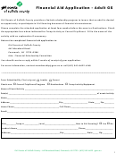 Financial Aid Application Adult Gs Form Printable pdf