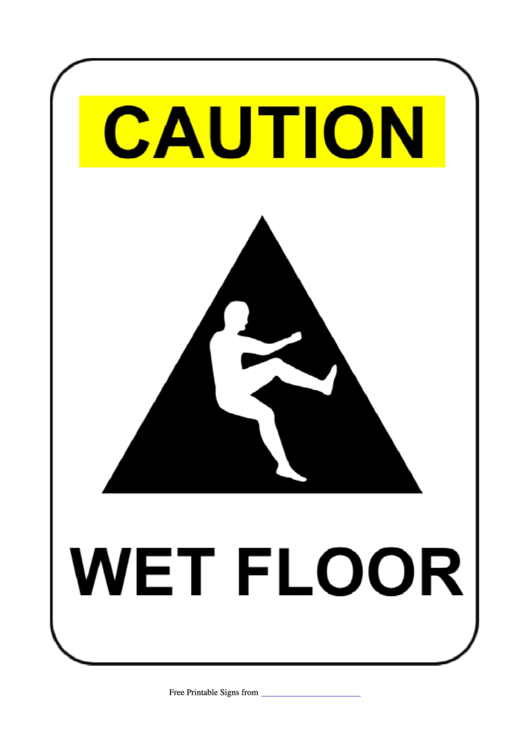 Wet Floor Sign Template Printable pdf