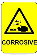 Corrosive Sign Template