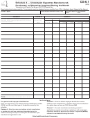 Form Cg-6.1 - Schedule A - Unstamped Cigarettes Manufactured, Purchased, Or Otherwise Acquired During The Month