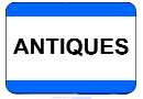 Antiques Sign Template
