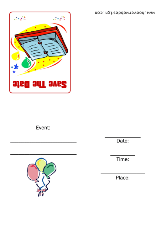 Save The Date Invitation Template Printable pdf