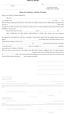 Appeal Bond Form - State Of Louisiana - Parish Of Caddo