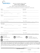 Rental License Application Form - City Of Warren