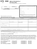 Form Wtd - Employer Monthly Withholding - City Of Pittsburgh - 2008