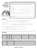 Small Animal Adoption Profile Form Printable pdf