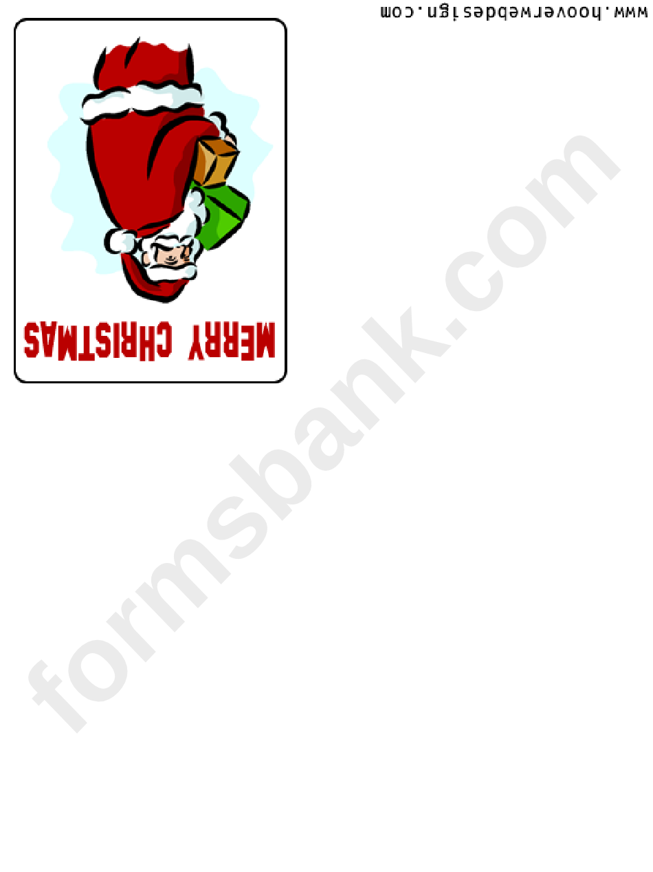 Merry Christmas Card Template printable pdf download