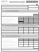 Form 500c - Underpayment Of Virginia Estimated Tax By Corporations - 2006