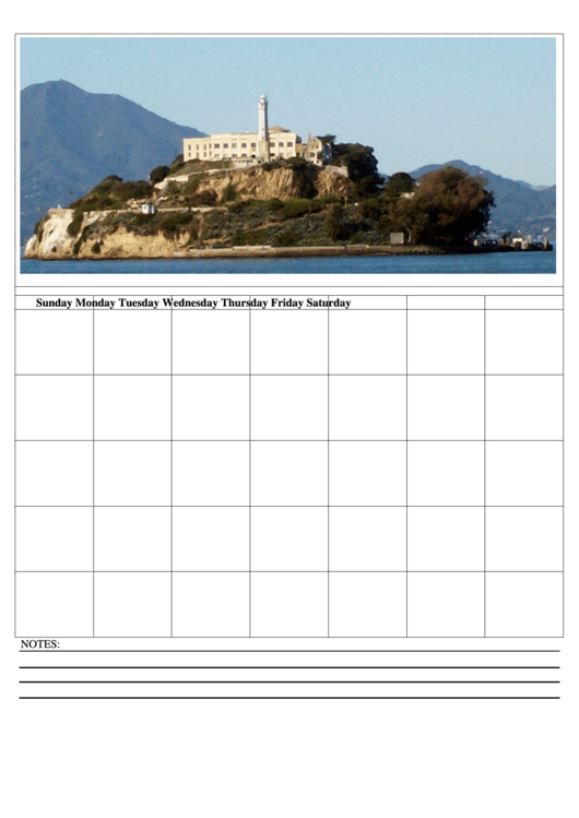 A Beautiful Island Themed Monthly Planner Template Printable pdf