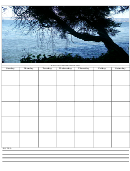 Sea View Themed Monthly Planner Template