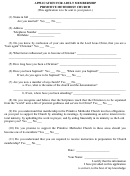 Application Form For Adult Membership