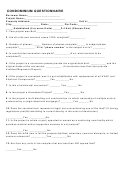 Condominium Questionnaire Template