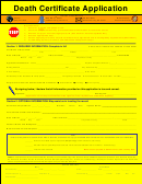 Death Certificate Application Form - Oklahoma - Yellow