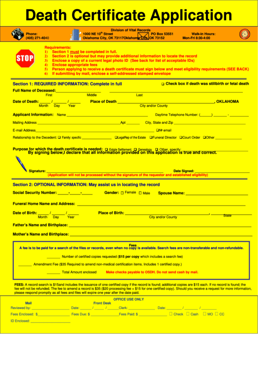 fillable-death-certificate-application-form-oklahoma-yellow