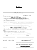 Affidavit Of Trustee Form - Ohio, County Of Cuyahoga