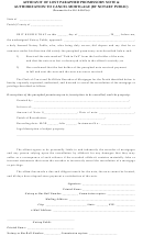 Affidavit Of Lost Paraphed Promissory Note & Authorization To Cancel Mortgage (by Notary Public) Form