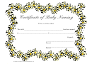 Certificate Of Baby Naming Template