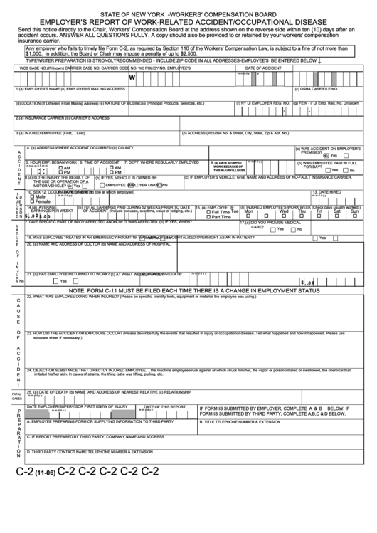 Fillable Form C-2 - Employer