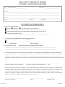 Attorney Authorization Form - Cook County Board Of Review