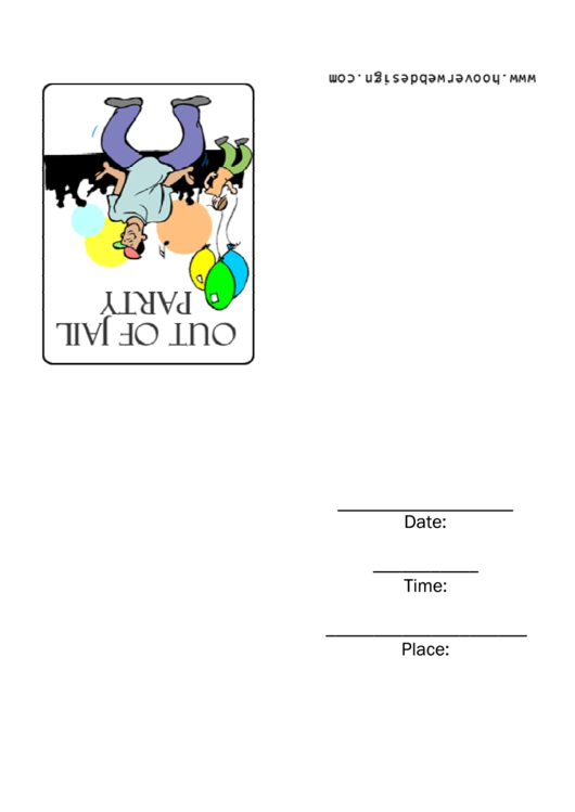 Out Of Jail Party Template Printable pdf