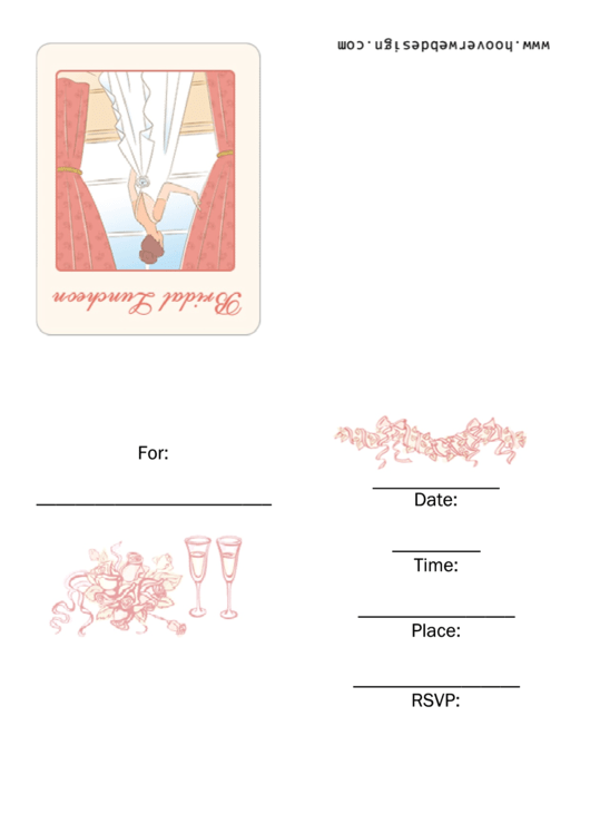 Bridal Luncheon Invitation Template Printable pdf