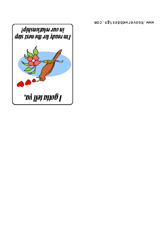 I Love You Card Template Printable pdf