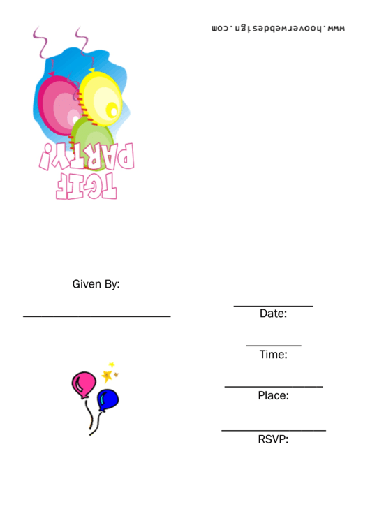 Tgif Party Invitation Template Printable pdf