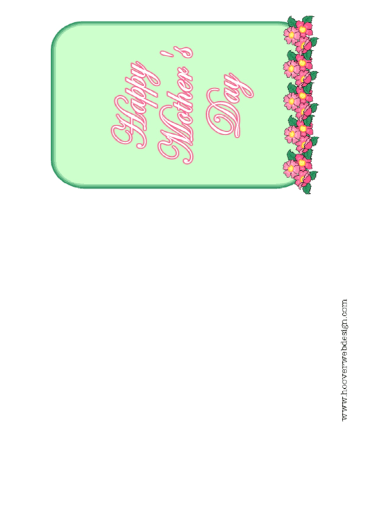 Mothers Day Card Template Printable pdf
