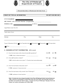 Discontinuation Of Business Activity Form - The City Of Pittsburgh Department Of Finance