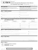 Form Il-700-h - Illinois Household Employer's Tax Return For Calendar Year 2002