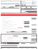 Income Tax Return - City Of Canton - 2007