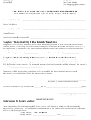 Dte Form 101 - Statement Of Conveyance Of Homestead Property - 1999