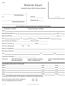 Child Support And Welfare Party Identification Sheet - Clark County Printable pdf