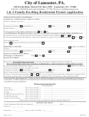 1 & 2 Family Dwelling Residential Permit Application Form