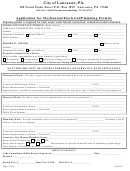 Application Form For Mechanical/electrical/plumbing Permits