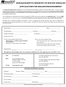 Form Drt-1 - Application For Dealer Reassignment Of Title Printable pdf