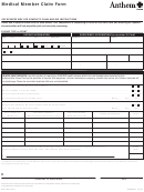 Medical Member Claim Form - Blue Cross - California Printable pdf