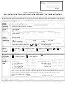 Form Ucc-22 - Application For Alteration Permit - Lifting Devices