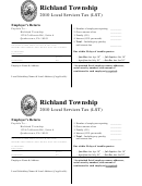 Local Services Tax Form - Richland Township - 2010
