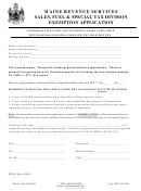 Form Str-01 - Sales, Fuel & Special Tax Division Exemption Application (2005)
