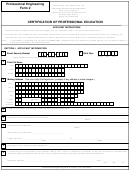 Form 2 - Certification Of Professional Education Form