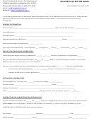 Business Questionnaire Form - City Of Englewood Income Tax Department